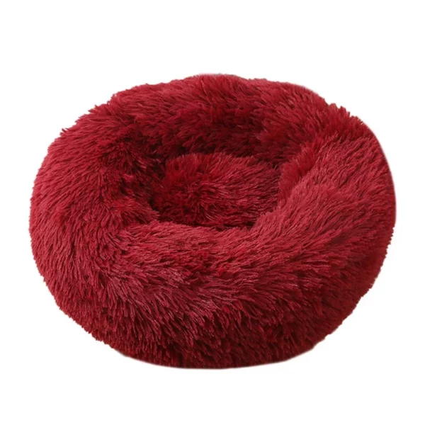 Solid color plush bed for XXL dog