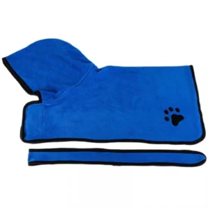 Hooded bathrobe for dogs