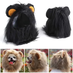 Lion head dog wigs