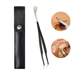 Stainless steel anti-tick tweezers for dogs