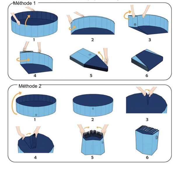 Round collapsible PVC dog swimming pool