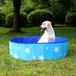 Round collapsible PVC dog swimming pool