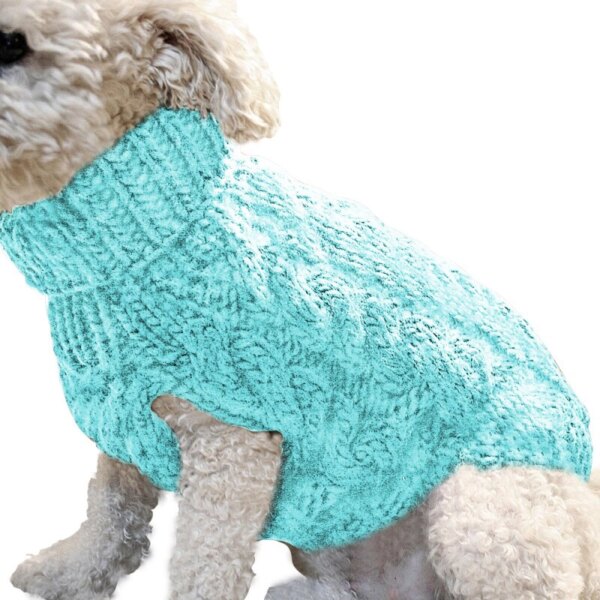 Warm wool sweater for dogs