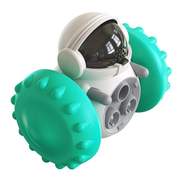 Interactive treat-dispensing robot dog toy