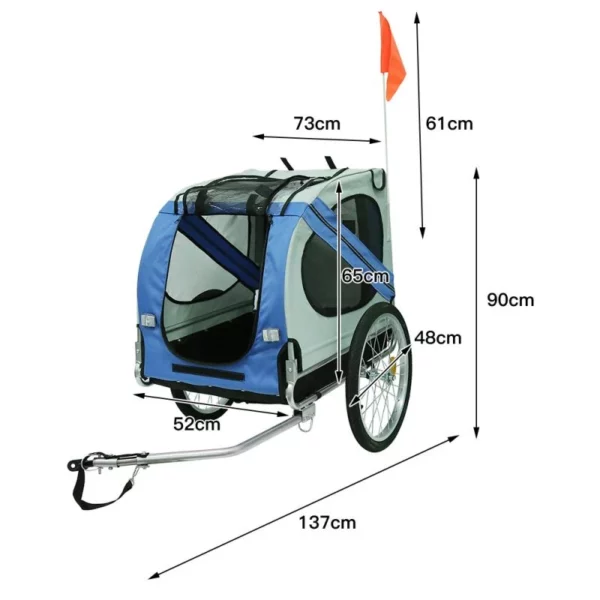 Foldable dog bike trailer