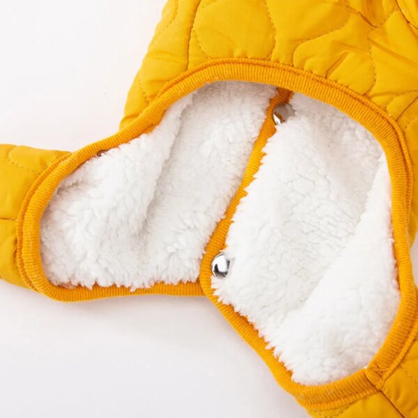 Dog puffer jacket with snap buttons