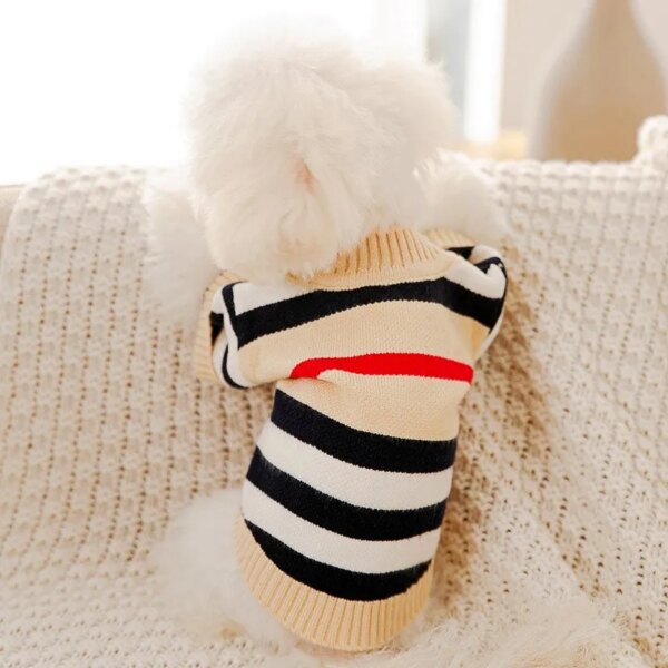 Cardigan-style sweater for dogs