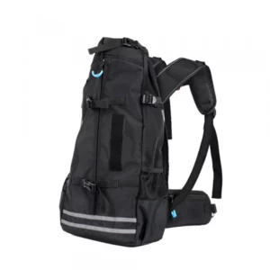 Carrying backpack with wide shoulder strap for dogs