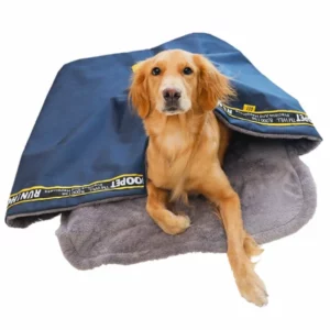 Dog sleeping bag with small mattress