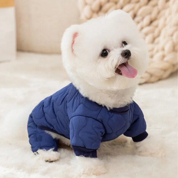 Dog puffer jacket with snap buttons