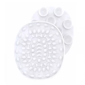 Oval Silicone Dog Licking Mat with Suction Cups