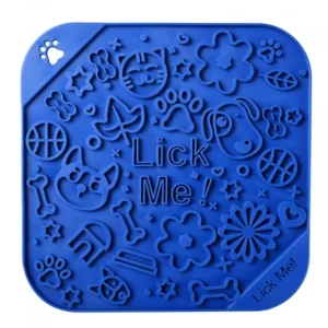 Red or Blue Silicone Lick Mat for Dogs