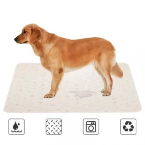 Beige washable dog training mat