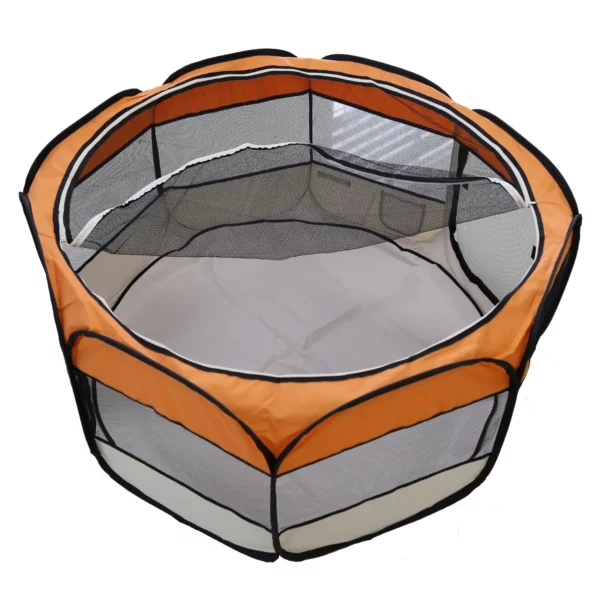 Foldable octagonal dog tent