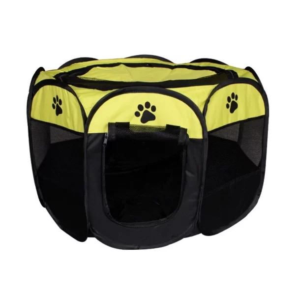 Octagonal folding dog tent