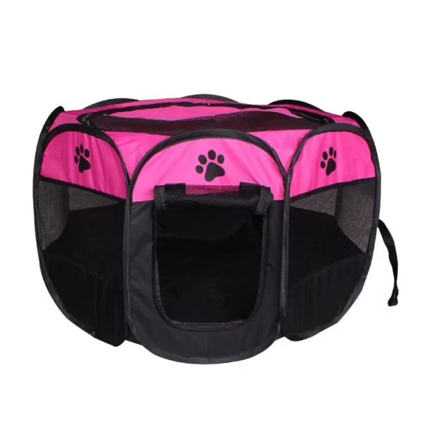 Octagonal folding dog tent