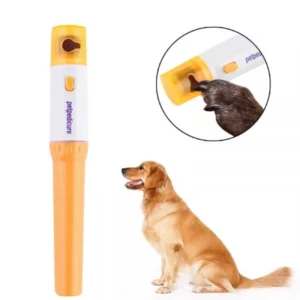 Yellow electric nail trimmer for dogs