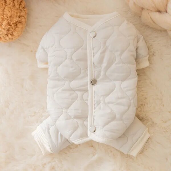 Dog puffer jacket with snap buttons