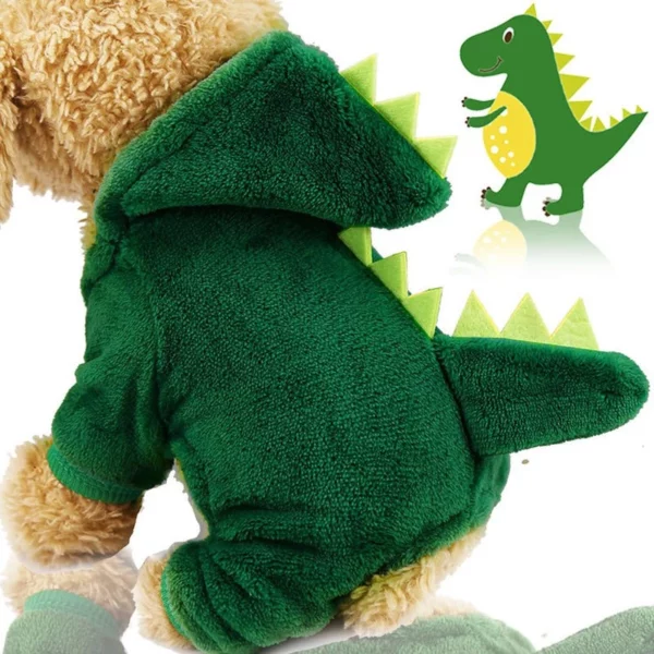 Dinosaur-shaped dog clothes