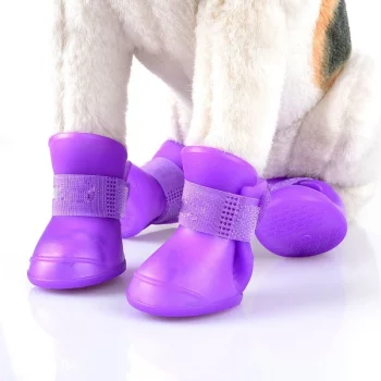 Botte-de-pluie-impermeable-pour-chien-Chaussure-pour-chien-Vetement-chien-couleur-BleuJauneNoirRoseRougeVertViolet-600x600-1.webp