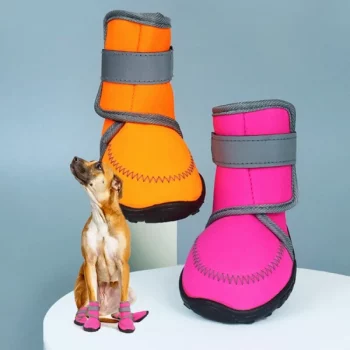 Chaussure-d8217hiver-impermeable-pour-chien-Chaussure-pour-chien-Vetement-chien-couleur-OrangeRose-600x600-1.webp